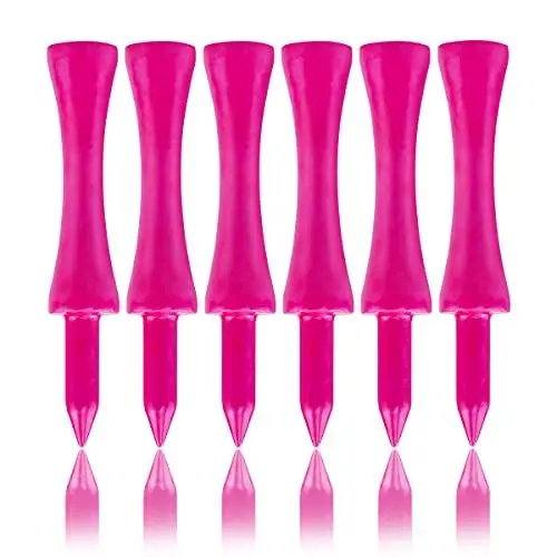 Produktbild: LIKOSO Golf Tees Holz 60MM 100 Stück Aus Bambus Biologisch Abbaubare langlebigere Rosa