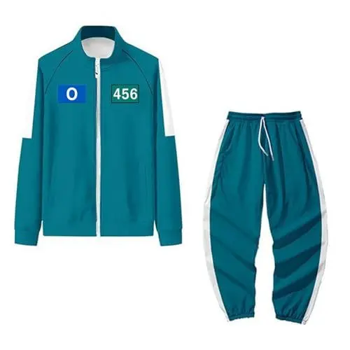 Produktbild: LILIHOT 𝙎𝙦𝙪ἰ𝙙 𝑮𝙖𝙢𝐞 Kostüm,𝙎𝙦𝙪ἰ𝙙 𝑮𝙖𝙢𝐞 Staffel 2 Costume Merch,Cosplay Anzug Set,Sweatshirt Hose #007 456 333 222,Cosplay Karneval Zubehör Maskerade Party Requisiten(#Anzug 456 & O,S)