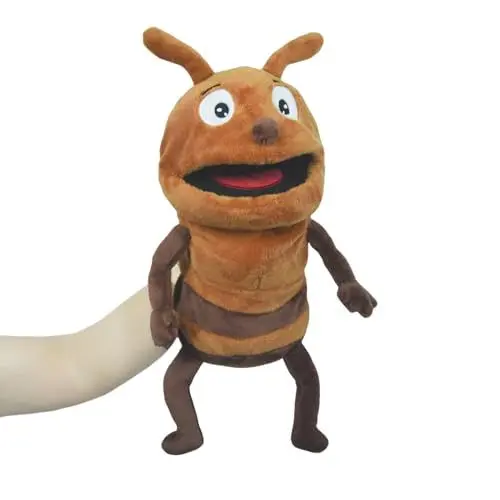 Produktbild: lilizzhoumax Handpuppe Ameise Kuscheltier Tier Ameise Handpuppe aus Plüsch Kawaii Niedliches Rollenspiel interaktives Früherziehungsspielzeug für Kinder Geschenk Insekt Tiere