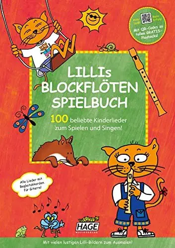 Produktbild: Lillis Blockflöten Spielbuch: 100 beliebte Kinderlieder zum Spielen und Singen!