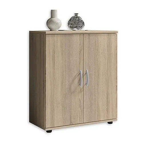Produktbild: LILLY Kommode in Eiche Sonoma Optik - Moderne Kommode mit viel Stauraum für Wohnzimmer, Esszimmer und Flur - 60 x 70 x 30 cm (B/H/T)