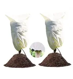 Produktbild: LINSOCLE Winterschutz für Pflanzen 100x80cm, 2 Stück Pflanzen Winterschutz Draußen, Frostschutz Pflanzenabdeckung Winter, Pflanzenschutzsack für Olivenbaum Palmen kübelpflanzen Rosen Oleander