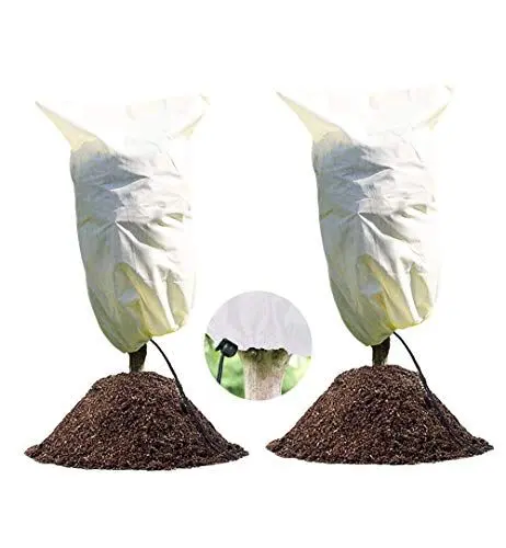 Produktbild: LINSOCLE Winterschutz für Pflanzen 100x80cm, 2 Stück Pflanzen Winterschutz Draußen, Frostschutz Pflanzenabdeckung Winter, Pflanzenschutzsack für Olivenbaum Palmen kübelpflanzen Rosen Oleander