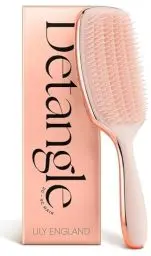 Produktbild: Lily England Lockenbürste zum Entwirren & Stylen - Schmerzfreie Lockenbürste für nasses & trockenes Haar mit flexiblen Borsten - Ideale Haarbürste für lockiges Haar Frauen 3c bis 4c Haar, Rose Gold