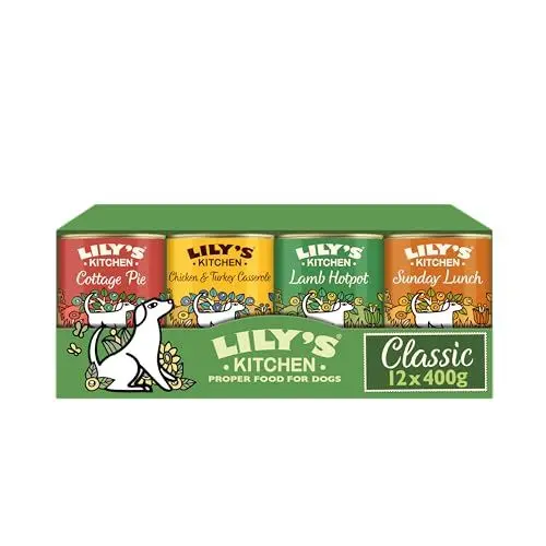 Produktbild: Lily's Kitchen Natürliches Nassfutter für ausgewachsene Hunde, Dosen, verschiedene Sorten (12 x 400g dosen)