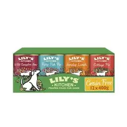Produktbild: Lily's Kitchen natürliches Nassfutter für ausgewachsene Hunde, Dosen, getreidefreie Rezepturen, verschiedene Sorten (12 x 400g dosen)