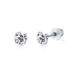 Produktbild: Limerencia Titan Ohrringe für Damen Herren, G23 Medizinische Ohrstecker Hypoallergen Gesundheitsstecker Ohrringe, CZ Ohrringe für empfindliche Ohren Mode Damenschmuck (5mm, Weiß)