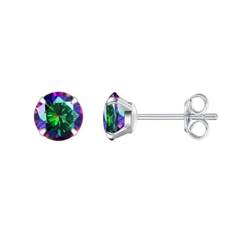 Produktbild: Limerencia Titan Ohrstecker für Damen Herren, G23 Implantat Ohrringe Hypoallergen Titan, Nickelfrei Medizinische Ohrstecker, 5MM CZ Ohrringe für empfindliche Ohren Mode Damenschmuck