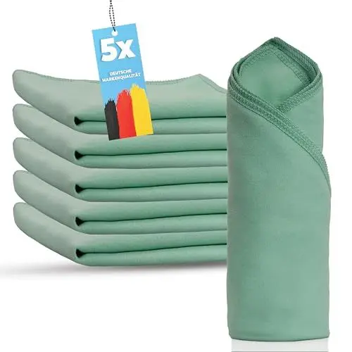 Produktbild: limpando 5 X Premium Möbel Poliertuch - 40x40 cm- Reinigung ohne Fusseln, Ideal für Möbel, Glas und Holzöl, Hochwertiges Poliertuch für Strahlenden Glanz (1)