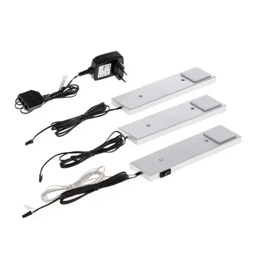 Produktbild: Lindby 3er Set LED Unterschrankleuchten (Unterbauleuchte) Amaryll (Modern) in Alu (3 flammig,) - Unterbauleuchten Küchenleuchte