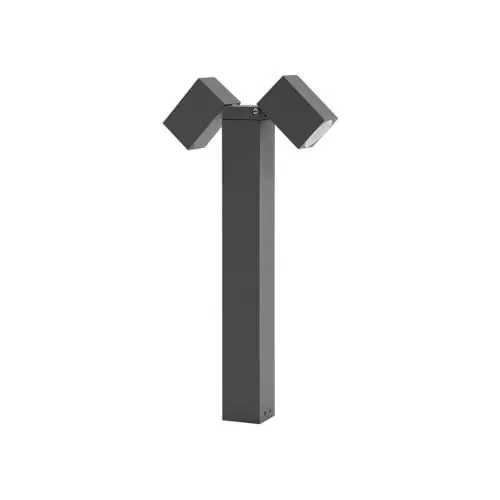 Produktbild: Lindby Außenleuchte Othil (spritzwassergeschützt (Modern) in Alu aus Aluminium (2 flammig, GU10) - Wegeleuchte Pollerleuchte Wegelampe Sockelleuchte