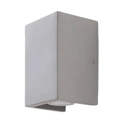 Produktbild: Lindby Beton Wandleuchte, Wandlampe Innen Gerda (Modern) in Alu aus (2 flammig GU10) - Wandstrahler Wandbeleuchtung Schlafzimmer/Wohnzimmer Licht nach oben & unten Flurleuchte