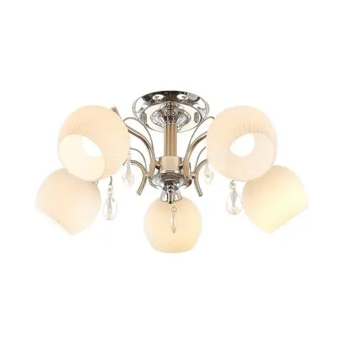 Produktbild: Lindby Deckenlampe Feodora in Chrom aus Glas (5 flammig, E14) - Deckenleuchte Lampe Wohnzimmerleuchte