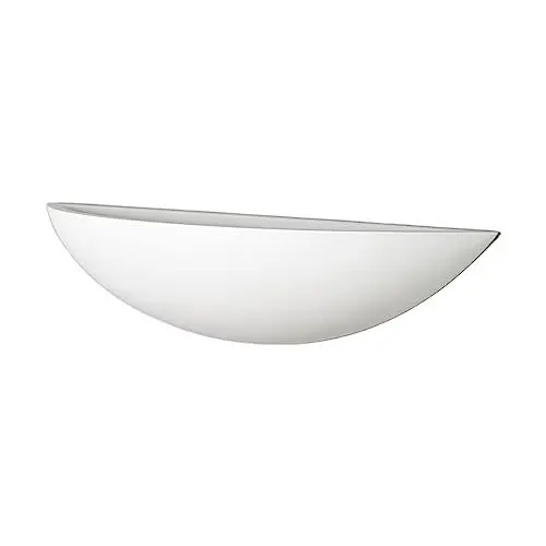 Produktbild: Lindby Gips Wandlampe weiß, bemalbar DIY indirektes Licht Uplight Wandleuchte 1 flammig für Wohnzimmer Esszimmer Küche Flur Gipsleuchte Wand innen IP20