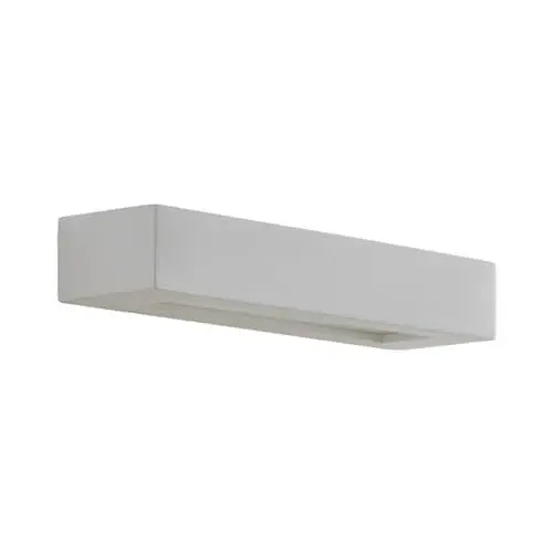 Produktbild: Lindby Gips Wandlampe weiß, bemalbar indirektes Licht Uplight & Downlight Wandleuchte 2 flammig für Wohnzimmer Esszimmer Küche Flur Gipsleuchte Wand innen IP20