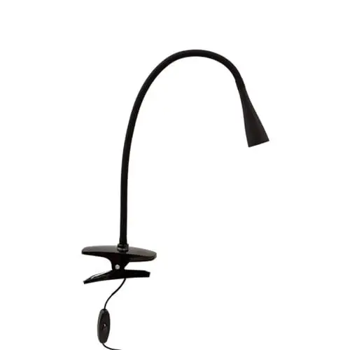 Produktbild: Lindby LED Klemmleuchte 'Baris' (Modern) in Schwarz aus Metall u.a. für Arbeitszimmer & Büro (1 flammig,) - Tischlampe, Tischleuchte, Leselampe, Nachttischlampe, Arbeitszimmerleuchte