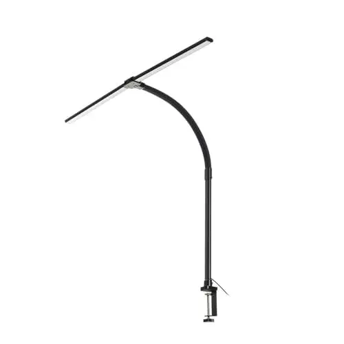 Produktbild: Lindby LED Klemmleuchte dimmbar, Lichtfarbe einstellbar, Schreibtischlampe klemmbar Büro, Gaming, Bürolampe flexibler Leuchtkopf, Gaminglampe, Klemmlampe