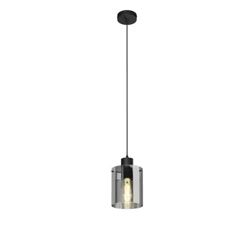 Produktbild: Lindby Pendelleuchte Kourtney (Modern) in Schwarz (1 flammig, E27) - Glas Hängelampe Esstischlampe Hängeleuchte Wohnzimmerleuchte
