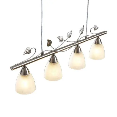 Produktbild: Lindby Pendelleuchte 'Yannie' in Alu aus Metall u.a. für Wohnzimmer & Esszimmer (4 flammig, E14) - Deckenlampe, Esstischlampe, Hängelampe, Hängeleuchte, Wohnzimmerlampe