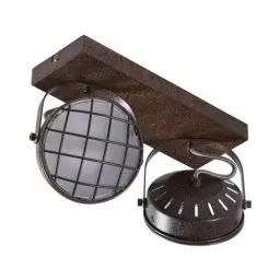 Produktbild: Lindby Strahler 'Tamin' (Vintage, Industriell) in Braun aus Metall (2 flammig, G9) - Deckenlampe, Deckenleuchte, Lampe, Spot, Wohnzimmerleuchte