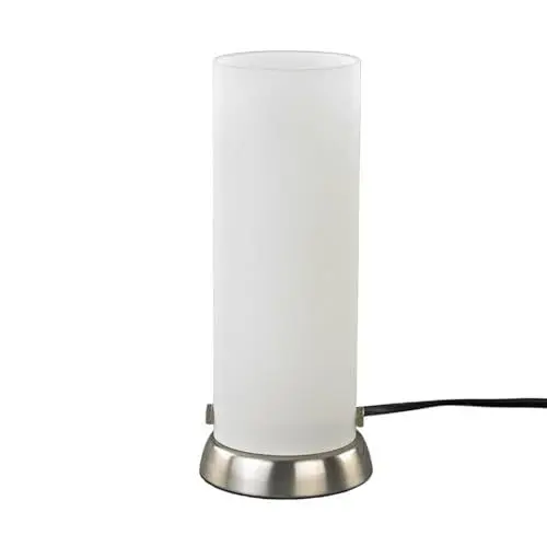 Produktbild: Lindby Tischlampe Andrew (Modern) in Weiß aus Glas (1 flammig, E14) - Tischleuchte Schreibtischlampe Nachttischlampe Wohnzimmerleuchte