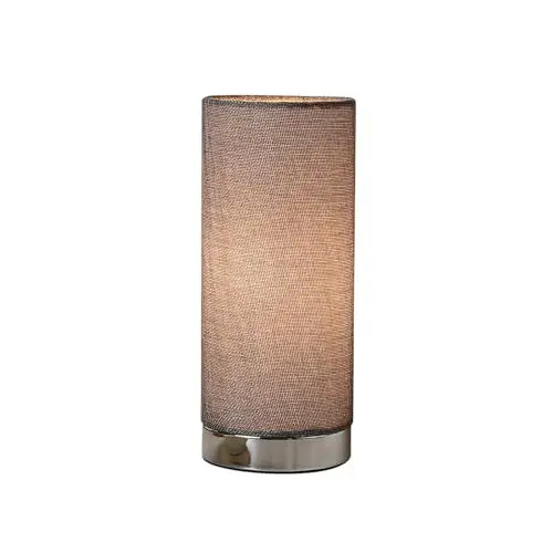 Produktbild: Lindby Tischlampe Ronja (Touchdimmer) dimmbar (Modern) in Alu aus Textil (1 flammig, E14) - Tischleuchte Schreibtischlampe Nachttischlampe Touch Lampe Schlafzimmerleuchte