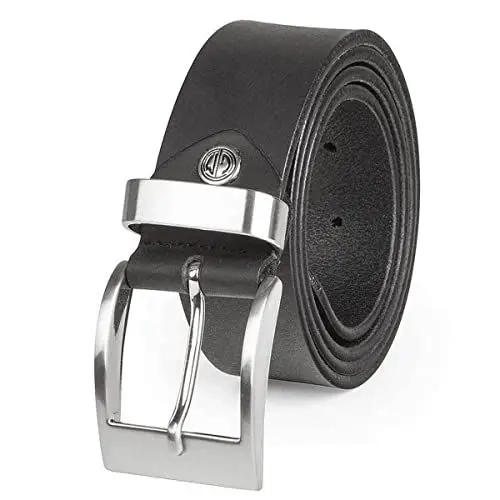 Produktbild: LINDENMANN Leder-Gürtel Herren 40 mm breit, Gürtel Herren Echt-Büffel-Leder Gürtel, Ledergürtel, Jeans-Gürtel schwarz, Größe/Size:Bundweite 110 cm Gesamtlänge 125 cm W 43.3 XL