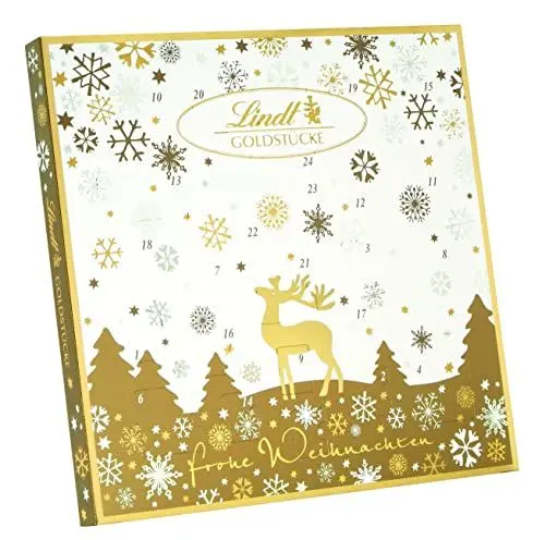 Produktbild: Lindt Schokolade Goldstücke Adventskalender 2024 , 156 g , Adventskalender mit 24 süßen Überraschungen , Schokolade für die Weihnachtszeit , Schokoladen-Geschenk