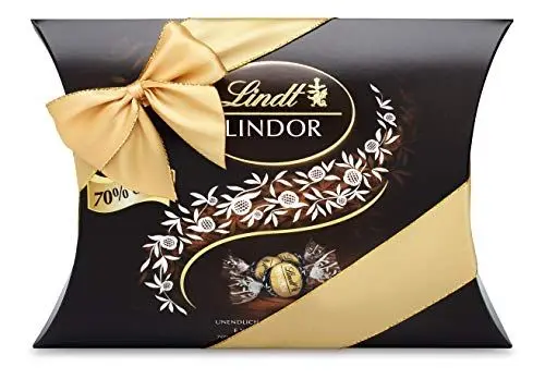 Produktbild: Lindt Schokolade LINDOR Kugeln 70 % Kakao Edelbitter-Schokolade | 322 g in Kissenpackung | ca. 25 LINDOR Kugeln | Pralinen-Geschenk oder Schokoladengeschenk