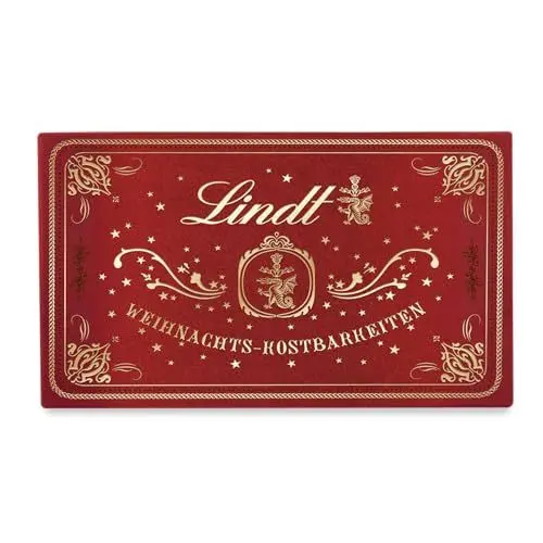 Produktbild: Lindt Schokolade Weihnachts-Pralinen in Samtverpackung | 200 g | 19 Pralinés in 5 köstlichen Sorten, zum Teil alkoholhaltig | Schokoladen-Geschenk zu Weihnachten | Pralinen-Geschenk