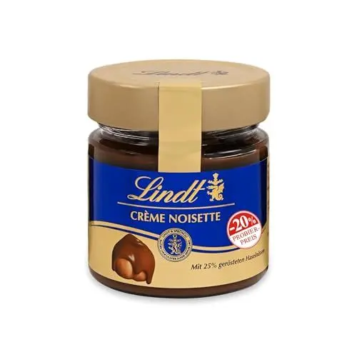 Produktbild: Lindt Schokolade - Brotaufstrich Crème Noisette, Promotion | 220 g | Haselnusscrème mit aromatischem Kakao und 25% gerösteten Haselnüssen | Schokoladengeschenk