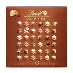 Produktbild: Lindt Schokolade - Nougat Mini Pralinés | 165 g | -Schachtel mit 36 Pralinen in 9 ausgewählten, exquisiten | Pralinengeschenk | Schokoladengeschenk | 1er Pack
