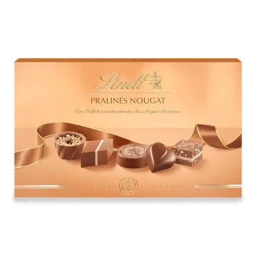 Produktbild: Lindt Schokolade - Pralinen Für Kenner Nougat | 125 g | Pralinés-Schachtel mit 12 feinen, zartschmelzenden Nuss-Nougat Kreationen in 6 Sorten | Pralinengeschenk | Schokoladengeschenk