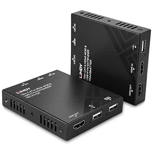 Produktbild: LINDY 120 m Cat.6 HDMI 4K30 & USB KVM Extender