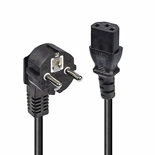 Produktbild: Lindy 30335 IEC-Netzkabel 2m Schuko-Winkelst. IEC320C13
