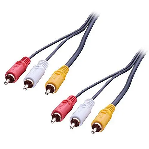 Produktbild: LINDY 35690 Premium Audio-Video-Kabel, 3X RCA (Cinch) Stecker/Stecker, 1m, weiß, 1 Meters