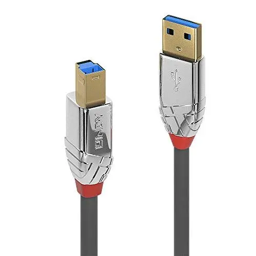 Produktbild: LINDY 36663 3m USB 3.0 Typ A an B Kabel, Cromo Line, Anthrazit