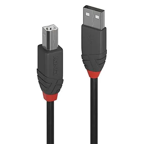 Produktbild: LINDY 36677 10m USB 2.0 Typ A an B Kabel, Anthra Line