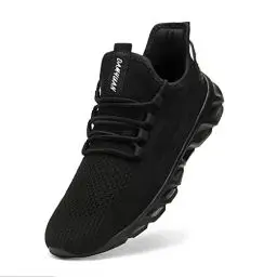Produktbild: Herren Schuhe Laufschuhe Turnschuhe Sportschuhe Sneaker Running Tennis Freizeit Straßenlaufschuhe Leichtgewichts Atmungsaktiv Walking Outdoor Fitness Jogging Schwarz 41 EU