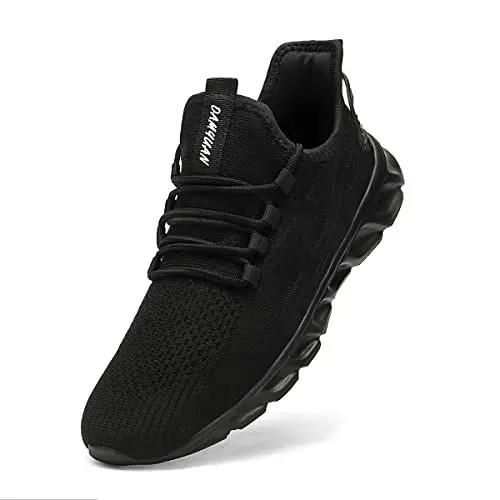 Produktbild: Herren Schuhe Laufschuhe Turnschuhe Sportschuhe Sneaker Running Tennis Freizeit Straßenlaufschuhe Leichtgewichts Atmungsaktiv Walking Outdoor Fitness Jogging Schwarz 41 EU