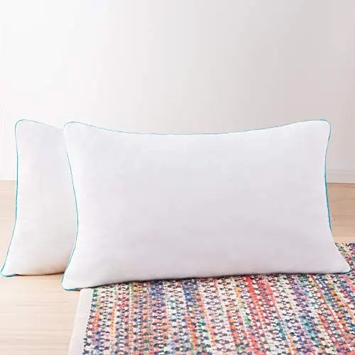 Produktbild: Linenspa 50x70 cm Kopfkissen – 2er Set – Mittelfestes Kissen – Öko-Tex – aus zerkleinerten Memory Foam Flocken, Weiß