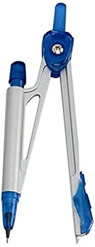 Produktbild: Linex Schul-Zirkel mit 0,5 mm Bleistiftmine, Ersatzminen, im Polybeutel mit Namensfeld, 1 aus 3 Farben