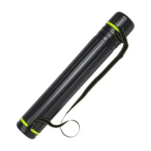 Produktbild: Linex Zeichen-Köcher, 75-135cm, 12cm Durchmesser, Transport-Rolle, höhenverstellbar, inkl. Schultergurt, schwarz