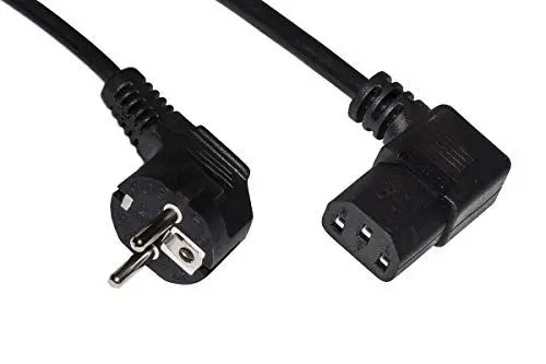 Produktbild: Link LKSK18N Netzkabel Deutscher Stecker 16 A 90 Grad - IEC C13 Buchse 90 Grad MT.1.80