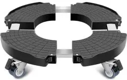 Produktbild: Linkax Pflanzenroller Ø 35-48cm, Rollbrett Pflanzen bis 150 KG, Untersetzer Blumentopf Gross Pflanzentopf für Außenbereich Sonnenschirmständer, Mülleimer, Regentonne, Wasserfass, Weinregal