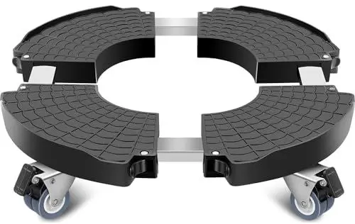Produktbild: Linkax Pflanzenroller Ø 35-48cm, Rollbrett Pflanzen bis 150 KG, Untersetzer Blumentopf Gross Pflanzentopf für Außenbereich Sonnenschirmständer, Mülleimer, Regentonne, Wasserfass, Weinregal