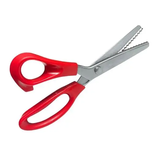 Produktbild: Linkshänder Zackenschere Zick Zack Schere 230mm bestens geeignet für Stoffe Basteln DIY Hobby und im Haushalt