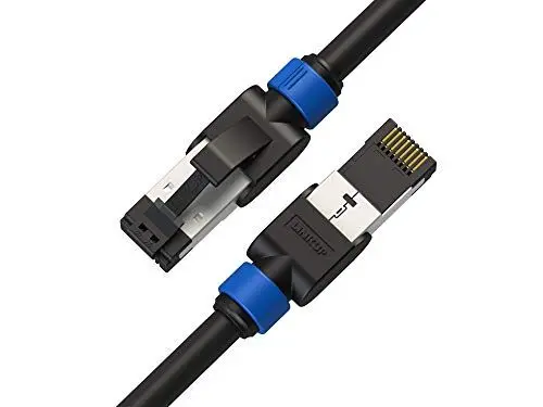 Produktbild: LINKUP - Getestet mit Versiv┃Cat7 Ethernet Patchkabel - 300cm (2er Pack) 10G Doppelt geschirmt RJ45 s/FTP Netzwerk Internet LAN Schalttafel Router Gaming Extreme Höchstgeschwindigkeit┃26AWG Schwarz
