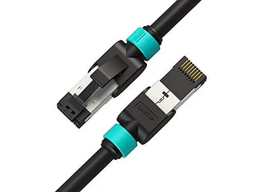 Produktbild: LINKUP - Getestet mit Versiv┃Cat7 Ethernet Patchkabel - 600cm (1er Pack) 10G Doppelt geschirmt RJ45 s/FTP Netzwerk Internet LAN Schalttafel Router Gaming Extreme Höchstgeschwindigkeit┃26AWG Schwarz