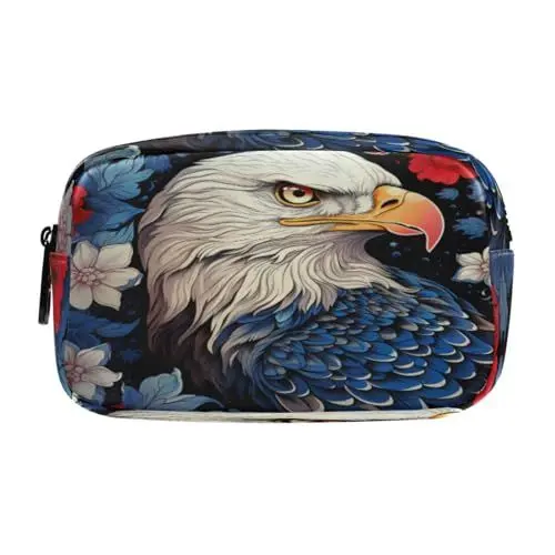 Produktbild: LINNIKEEEE Aquarell Kunstwerk Weißkopfseeadler Federmäppchen, Kosmetiktasche,Make-Up-Tasche,Studenten-Stiftetui für Mädchen Jungen